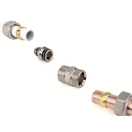 Sandy Beach 15mm to 16mm Compression Adapter Reducer Durable Brass Pipe Connector for Copper Pipe,Towel Radiator Systems,Trv Radiator Valves,Thermostatic Radiator Valve, Leak-Proof & Easy Install (4)