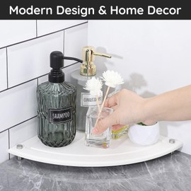 Segbeauty Fast Drying Corner Counter Shelf, 9.85in Instant Dry Corner Sink Organizer Diatomite Tray, Water Absorbent Tray for Bathroom Counter Decor, Corner Countertop Organizer for Soap Dispenser