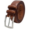 Ashford Ridge Mens 33mm Double Loop Leather Belt - Brown