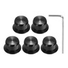 MECCANIXITY 5Pcs Aluminium Potentiometer Knobs 1/4" Volume Tone Control Top