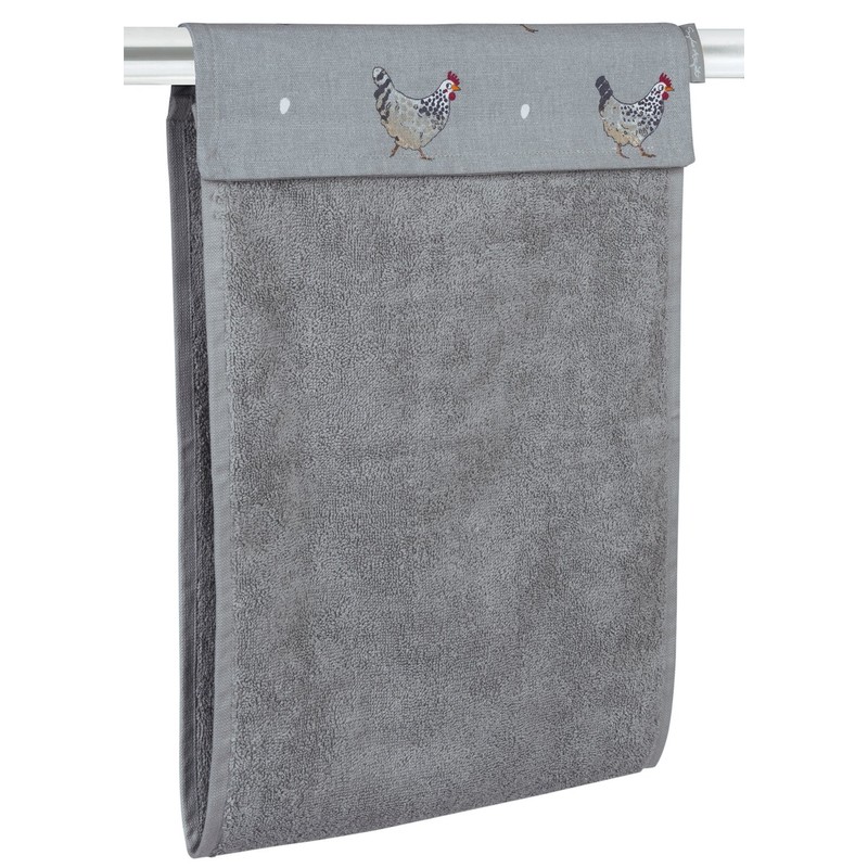 Sophie Allport - Chicken Roller Hand Towel, 100% Cotton, Hard