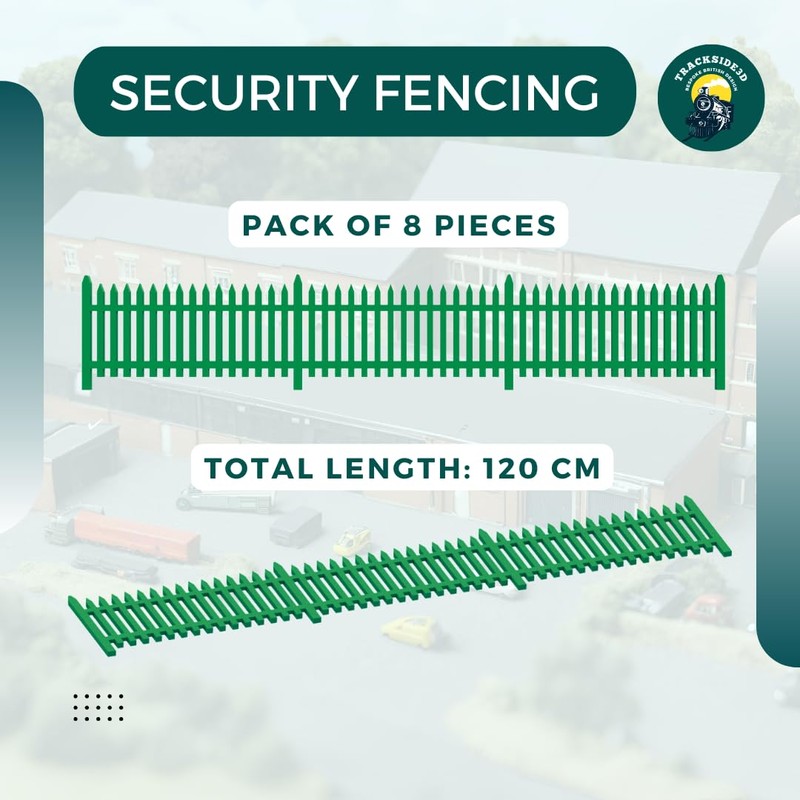 1:76 OO Gauge Security Iron Industrial Fencing Scenery Miniature Modelling