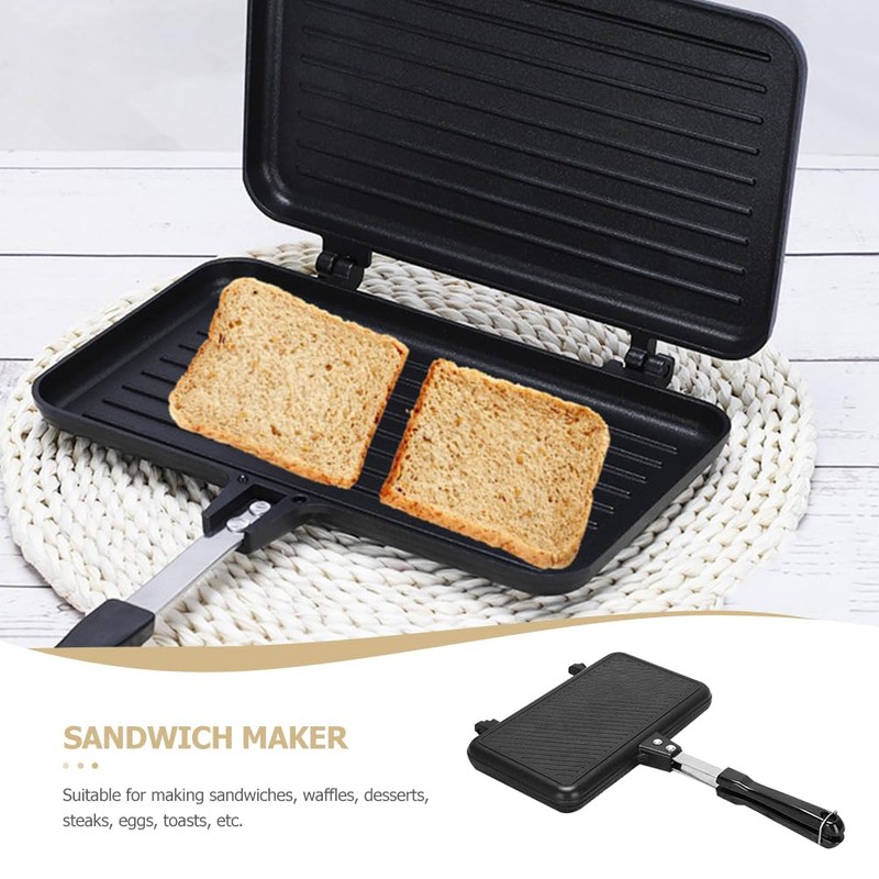 DOITOOL Sandwich Maker Double Sided Frying Pan Aluminum Omelette Trays
