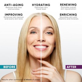 Crema de colágeno para cara, cuello y escote, hidratante facial antienvejecimiento para mujeres con ácido hialurónico, vitamina E, fabricada en Estado