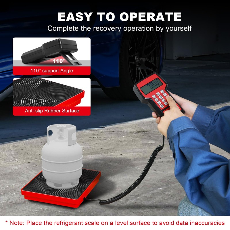 BIG RED Upgraded Refrigerant HVAC Freon Scale: LCD Screen, 5g