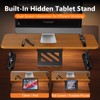 nediea Ergonomic Wooden Monitor Stand Riser with Height Adjustable Button