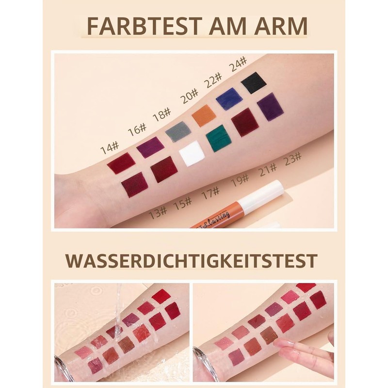 GL-Turelifes Matte Lip Gloss White Green Black Purple Vampire Lipstick