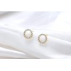 Women's 925 Sterling Silver Stud Earrings with Sparkling Zirconia Crystals
