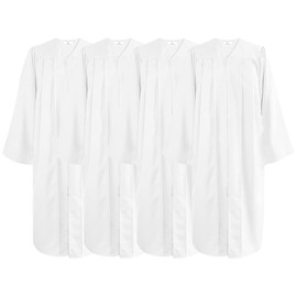 goprety 4 Pcs Choir Robes for Church Adults Baptism Robes for Water Baptism Unisex Matte Graduation Gown
