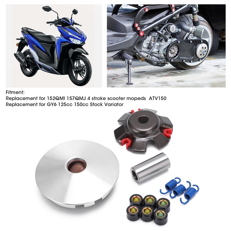 Racing Variator Kit Steel Alloy Replacement for 152QMI 157QMJ 4
