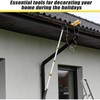 Leriton 24ft Long Telescopic Extension Pole with Utility Hook Multi-Purpose