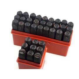36pcs 5/16" 8mm Letter and Number Stamp Punch Set Hardened Steel Metal