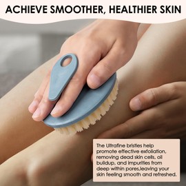 INNERNEED INNERNEED Soft Silicone Body Cleansing Brush Shower Scrubber, with PP Shower Brush for Cellulite Treatment, Lymphatic Drainage and Blood Circulation Improvement