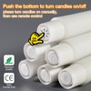 Eywamage Short White Flameless Taper Candles with Remote, Flickering Battery
