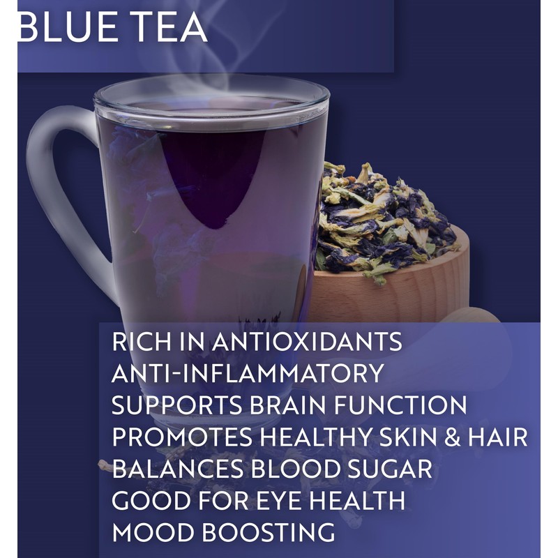 Blue Tea Flower Herbal Tea 25g | Shankhpushpi Flower |