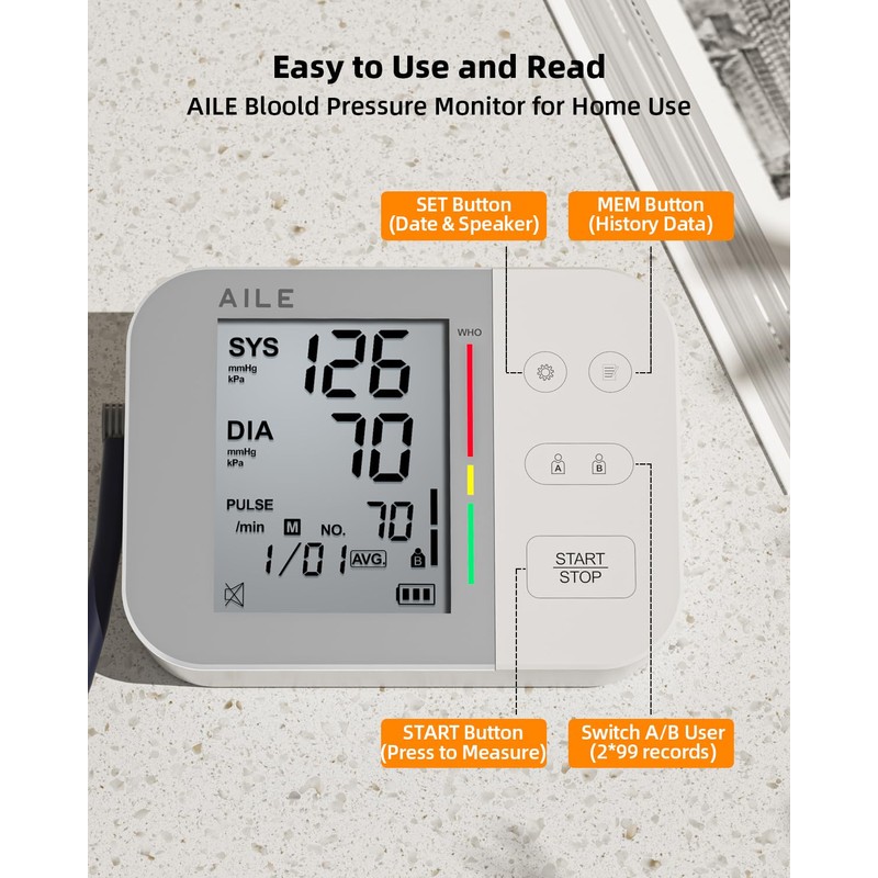 Blood Pressure Monitor for Home Use: AILE 111 Blood Pressure