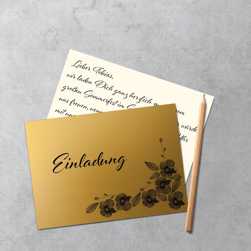100 Sheets DIN A5 Paper - Gold Metallic - 120
