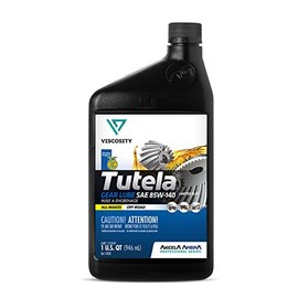 VISCOSITY TUTELA Gear Oil SAE 85W-140 - Compatible with Caterpillar, Komatsu Machines - 1 Quart - 76935DX6US