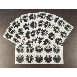 ISO IEC 60417 5019 Safety Protective Earth Protective Ground 5019 Grounding Symbols Stickers Vinyl 0.75 inches 100pk