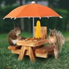 Gnodary Squirrel Feeder with Umbrella, Squirrel Feeders for Outside, Squirrel
