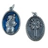 Eurofusioni 10 x Silver Plated Medals Saint Kristophorus Metal Silver,