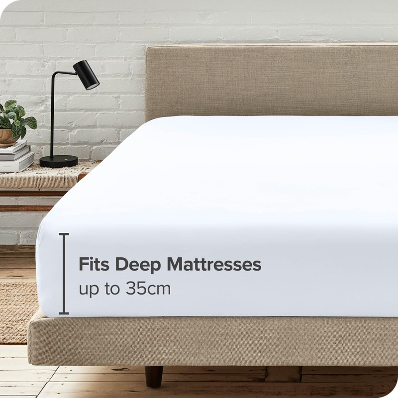 Bare Home Fitted Bottom Sheet Super King - Premium 1800