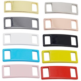 TENDYCOCO Metal Shoe Buckle 10Pcs Assorted Color No Tie Solution for Sneakers and Boots - Easy Install Shoelace Accessories for Everyday Use and Diy Projects