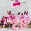 40 Inch Pink Crown Number 18 Balloons, 18th Birthday Balloons