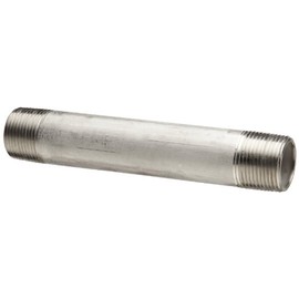 Stainless Steel 316/316L Pipe Fitting, Nipple, Schedule 40 Welded, 1" X 3" NPT Male