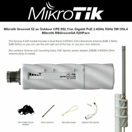 Mikrotik GrooveA 52 ac 2.4GHz/5GHz Backbone/CPE with 802.11ac International vers