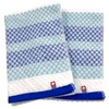 今治(Imabari) プックリー ドット柄 フェイスタオル ブルー 32×75cm 2枚セット