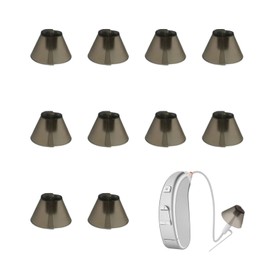 10PCS Hearing Aid Domes Compatible Hearing Aid Domes Smoky Power Dome Ear Tips Replacement Comfortable Hearing Amplifier Kit Perfect for Open Air Open fit Hearing Aid Wax Guards