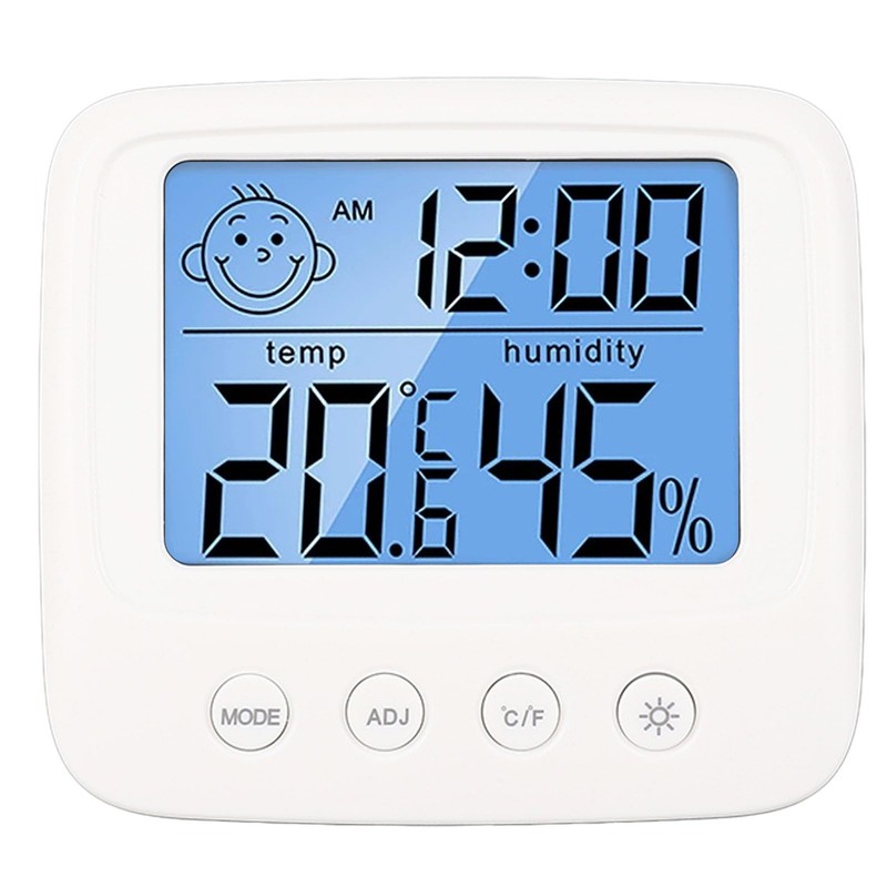 Digital Hygrometer Indoor Thermometer,Accurate Measurement Room Thermometer,Backlight Alarm Function Indoor