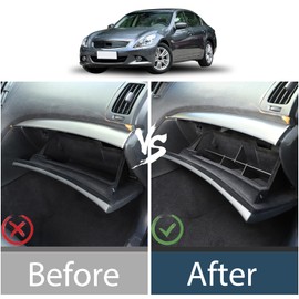 Lcojicep Glove Box Organizer Compatible with Infiniti G25 G35 G37 2007-2013 Glove Box Dividers Organizer 2005-2013 Accessories,Insert Box ABS Secondary Storage