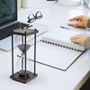 TeacherFav Hourglass Timer 60 Minute Large, Decorative Wooden Sandglass, Black
