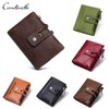 Mens Wallet Leather -Mens Genuine Leather RFID Blocking Trifold Double