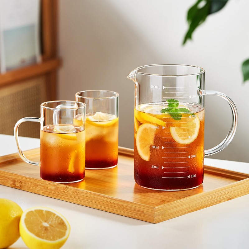 Unbreakable Glass Measuring Cup with V-Shaped Spout and Handle -
