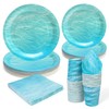 UVTQSSP 96Pcs Party Plates, Ocean Paper Plates and Napkins Sets
