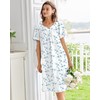 Ekouaer Nightgowns for Women Cotton House Dress with Pockets Short