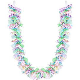 Guirnalda de Pascua para decoración de 7 pies / 6.9 ft, pancarta colgante de lazo de primavera pastel huevo amarillo pollito, conejito, banderines para árbol de Pascua, chimenea, chimenea, corona,