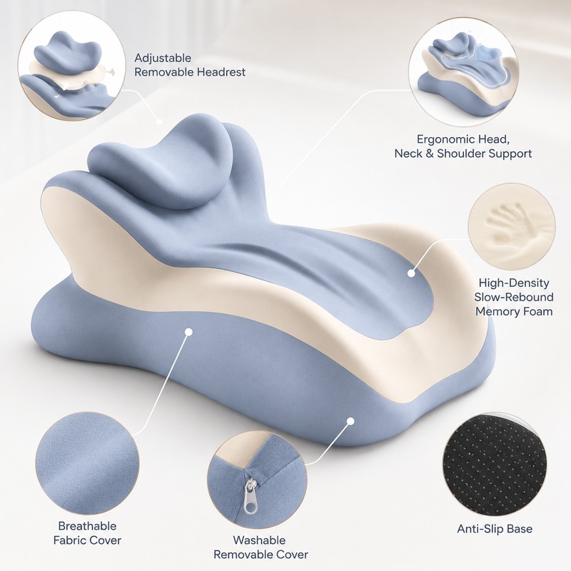Memory Foam Prone Reading Pillow for Bed – Multi-Position Support
