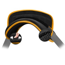 ZINZ Universal Shoulder Pad with Ultra Thick Cushion for Bag Luggage Bag Crossbody, Plus Long & Anti-Slip & Breathable,Black-Yellow Edge