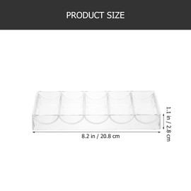 Abaodam 5 Compartment Poker Chip Tray Holder Box No Lid Portable Multi Poker Chip Caddie