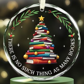 NewEleven Book Lovers Gifts - Book Ornaments for Christmas Tree, Book Lover Christmas Ornaments - Gifts for Book Lovers - Book Ornament, Book Lover Ornament, Librarian Ornament - Christmas Ornaments