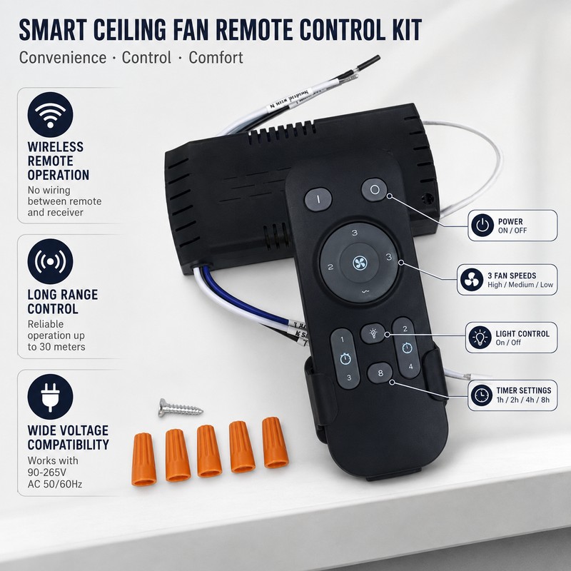 Ceiling Fan Light Remote Control Kit for Home Comfort –