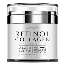 EnaSkin Anti Aging Face Cream: Retinol Collagen Wrinkle Moisturizer for Women - 7% Hyaluronic Acid - Day/Night Facial Sagging Skin Care & Firming Neck, 1.7 fl oz
