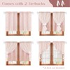 ASPMIZ Linen Pink Kitchen Tier Curtains 36 Inch Length, Double