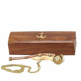 Bosun's Whistle w/ Wood Box
