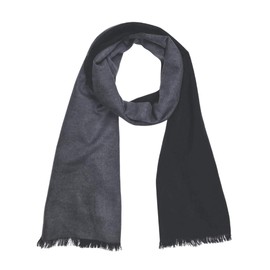 Seabright SC-S-CDF-1404E3 Scarf 100% Silk Flannel Silk Scarf Fluffy Warm Thick Black Grey Anthracite Plain Colour, Black, grey, anthracite