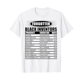 History Of Forgotten Black Inventors Black History Month T-Shirt